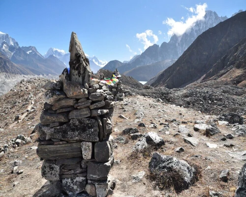Gokyo Renjola Pass Trek Stone Stack